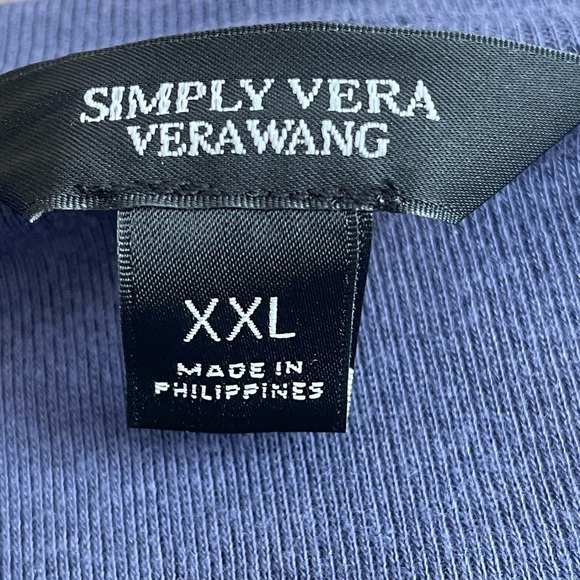 SIMPLY VERA VERA WANG drawstring Waist Pleated Bottom Short Sleeve top Size XXL - Picture 5 of 7